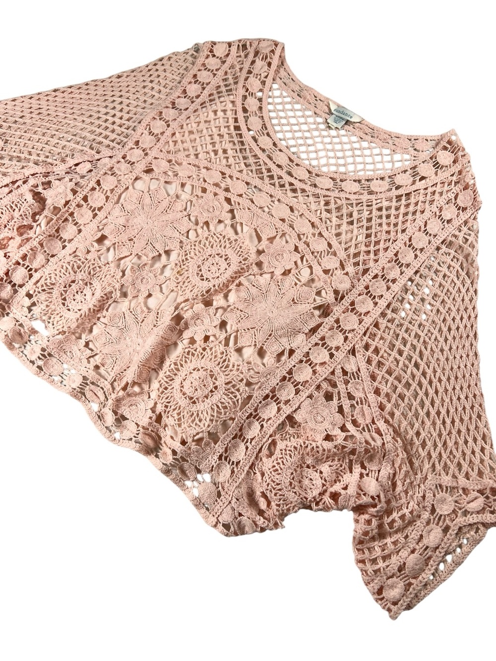 Sundance Crochet Lace Pullover Oversized Top Size XL - Picture 9 of 16